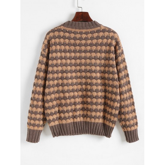 Crewneck Raspberry Stitch Graphic Sweater Crewneck Raspberry Stitch Graphic Sweater