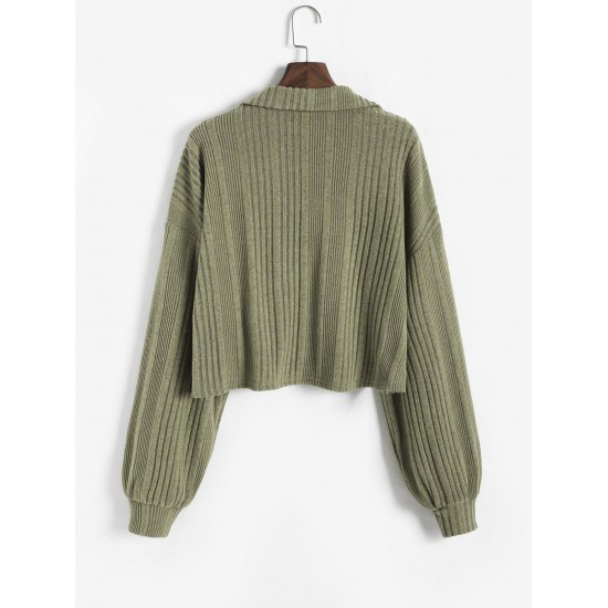 Marled Loose Polo Knitwear Marled Loose Polo Knitwear